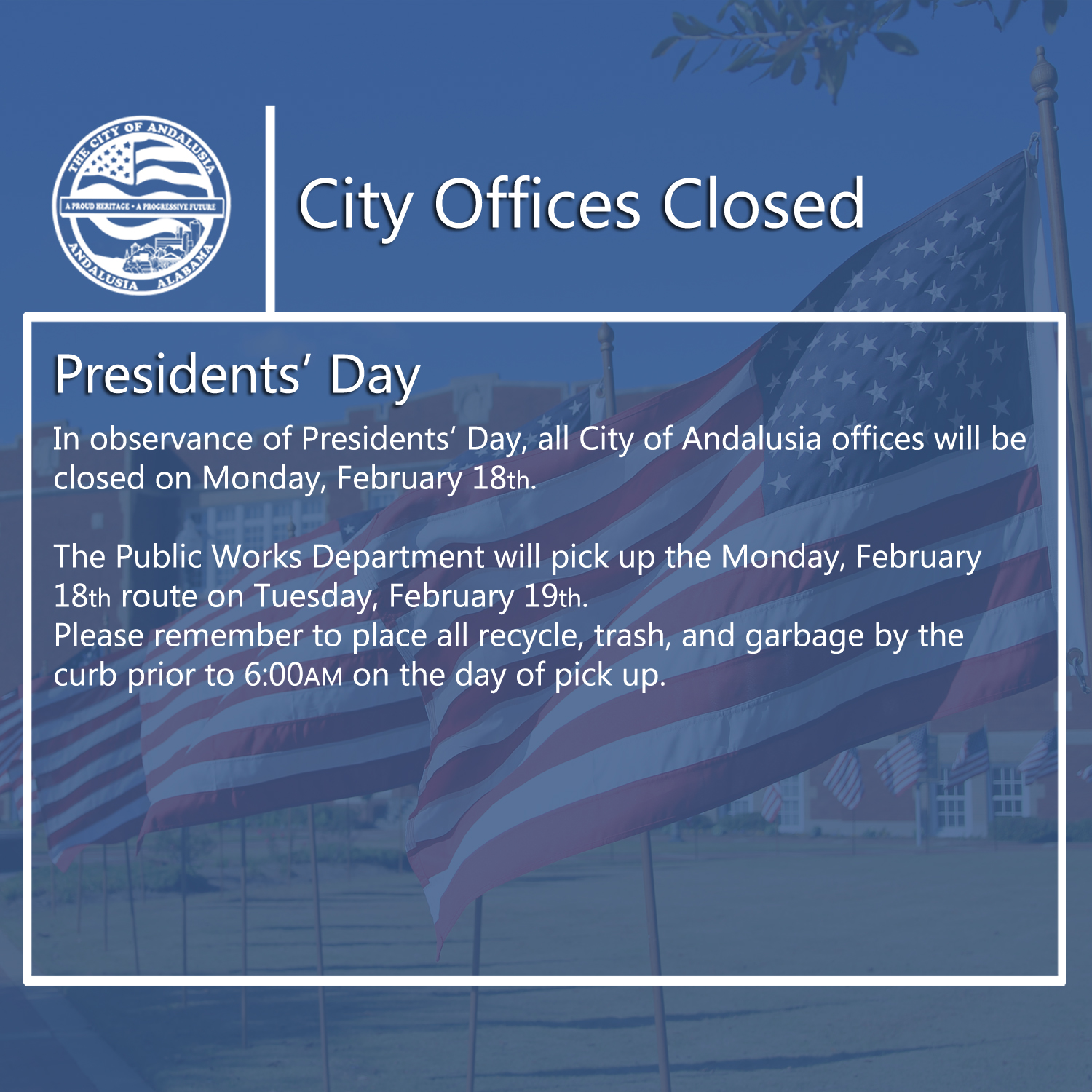 Facebook City Offices Closed Presidents
