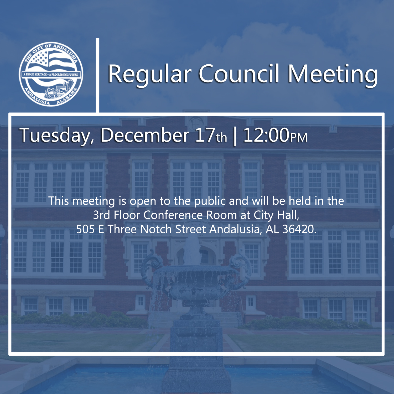 Website Regular Council Meeting December 17