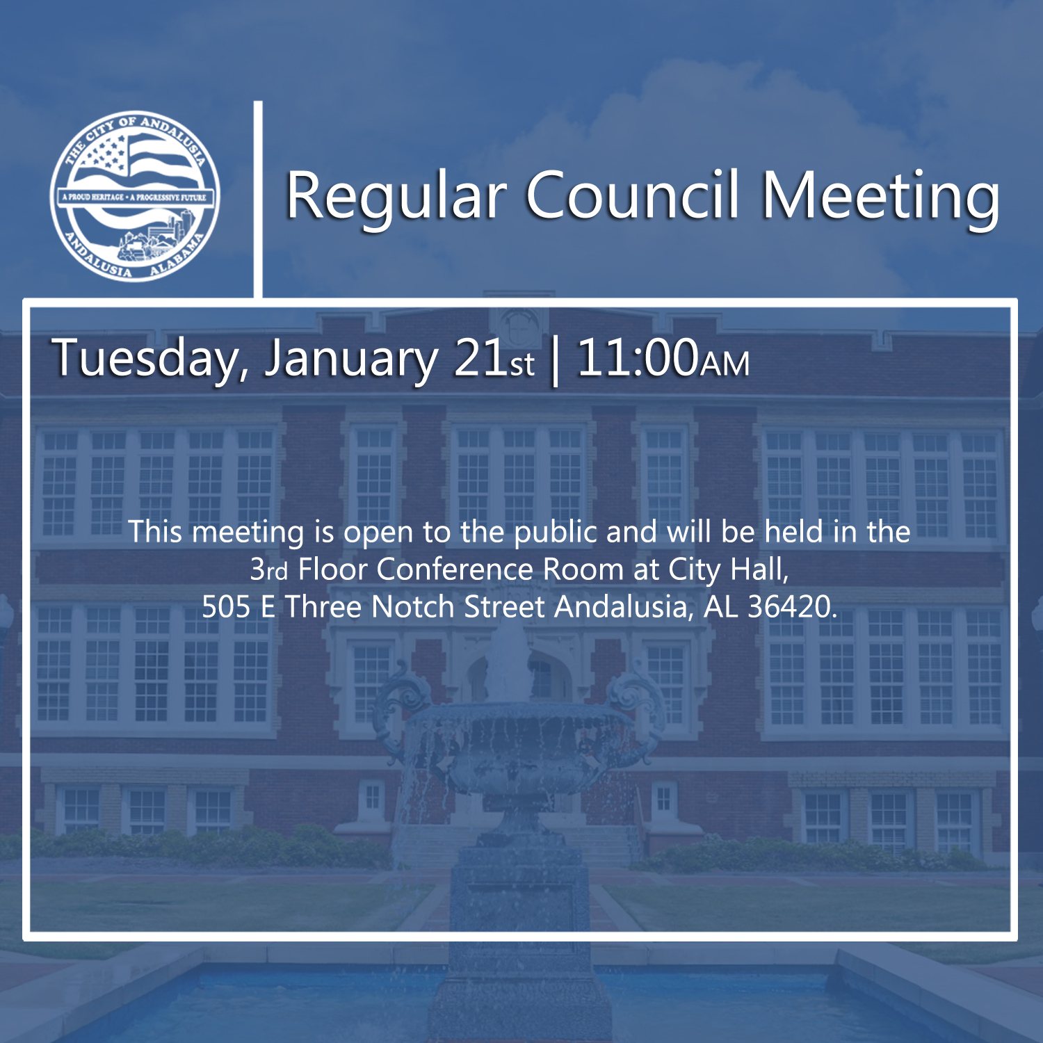 Website Regular Council Meeting January 21st