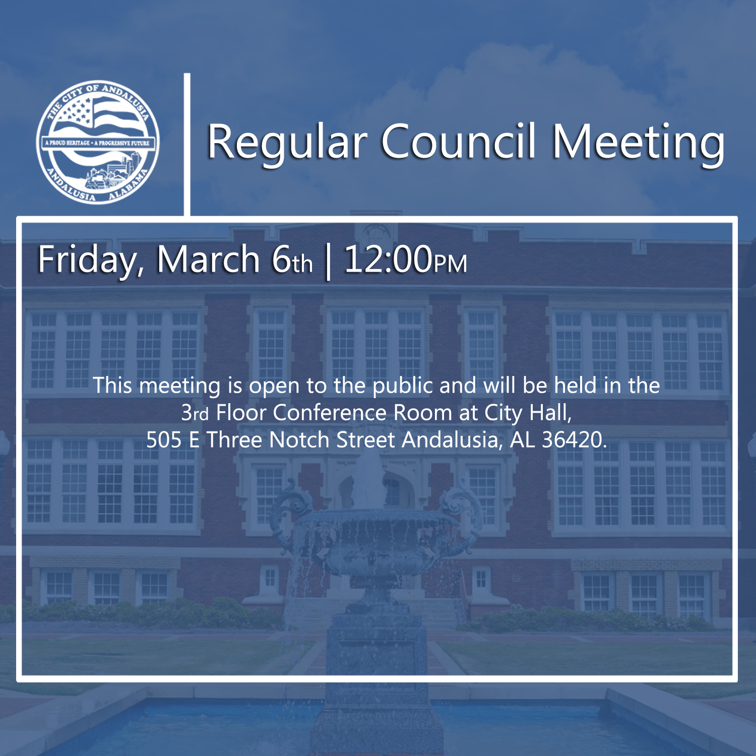 Website Regular Council Meeting Mar 6th